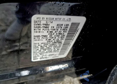 2014 Nissan Rogue Select S z USA, uszkodzony, nr VIN JN8AS5MV7EW703914